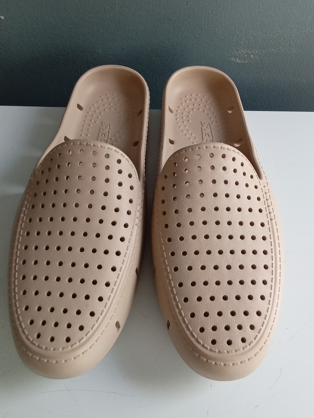 Men's Perforated Slip-On Loafers in Nude